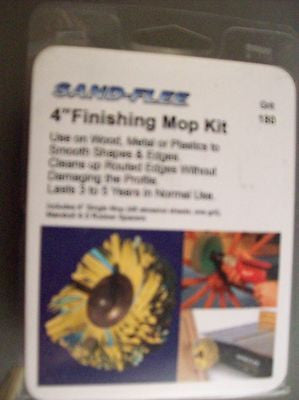 Woodworking 4" Single Finishing Mop Kit  120 grit