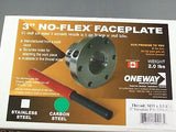 Woodturning 3" Carbon Steel Oneway faceplate w/ 1x8" tpi #2391-327